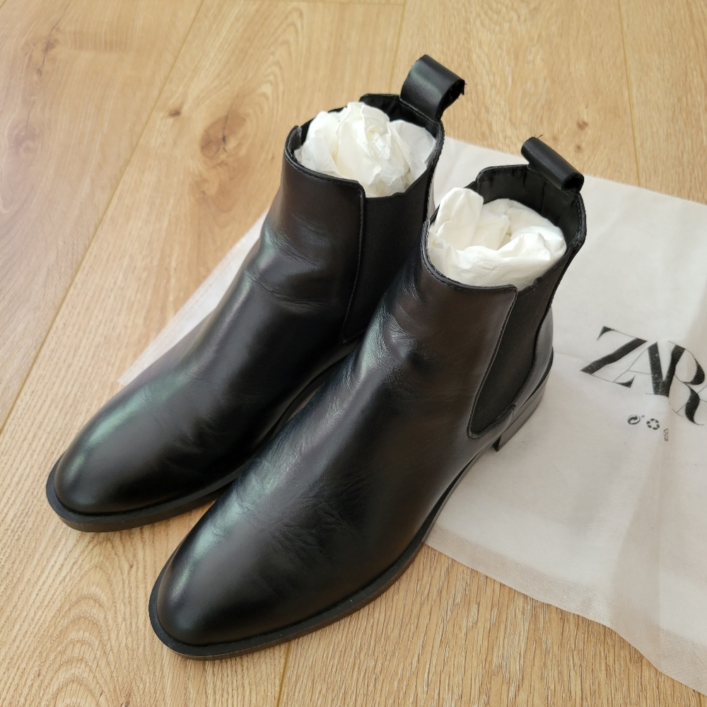 Zara leather boots